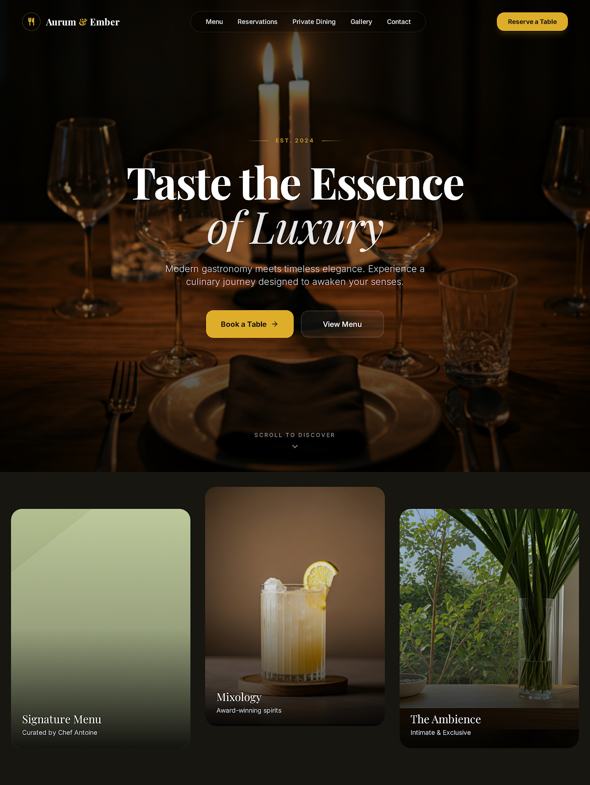 Restaurant Site deployment screenshot